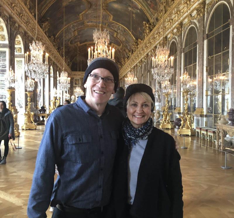 Dave (right) and Kris in Paris in 2020. (Photo courtesy of Dave Ogle)